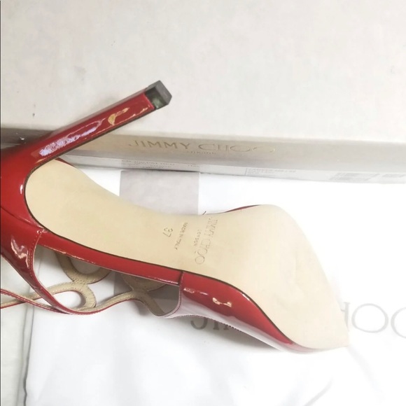 Jimmy Choo. - Valentine Red - Patent Leather Stilettos NIB. S 6.5. EUC. - Picture 4 of 6